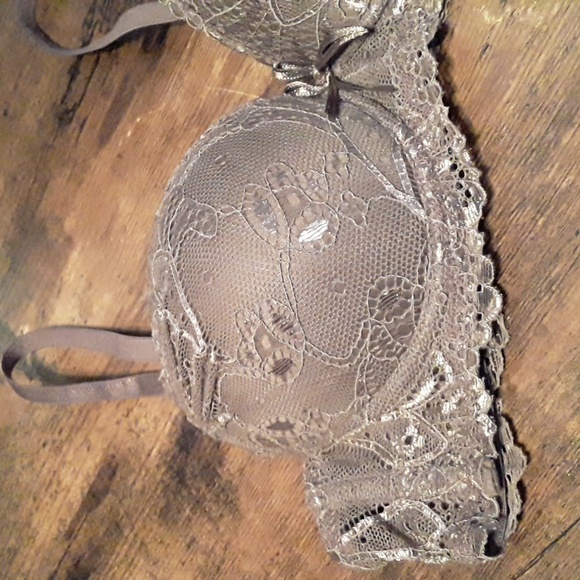 34A Sexy Rene Rofe Stunning Chocolate Lace Padded underwire Push Up Bra - Picture 2 of 7